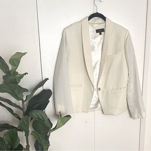J.Crew Womens Cream Blazer Size 12